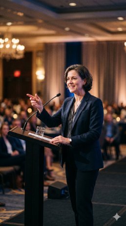 Incoming association president at a convention keynote
