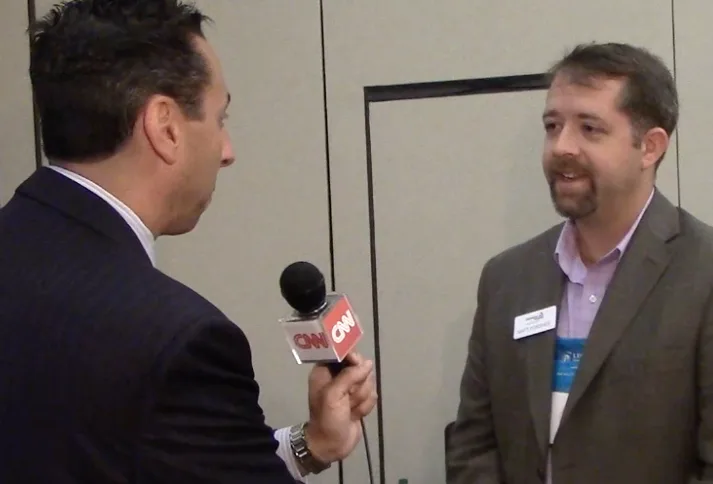 Jess Todtfeld coaching a client through an on-camera media training interview