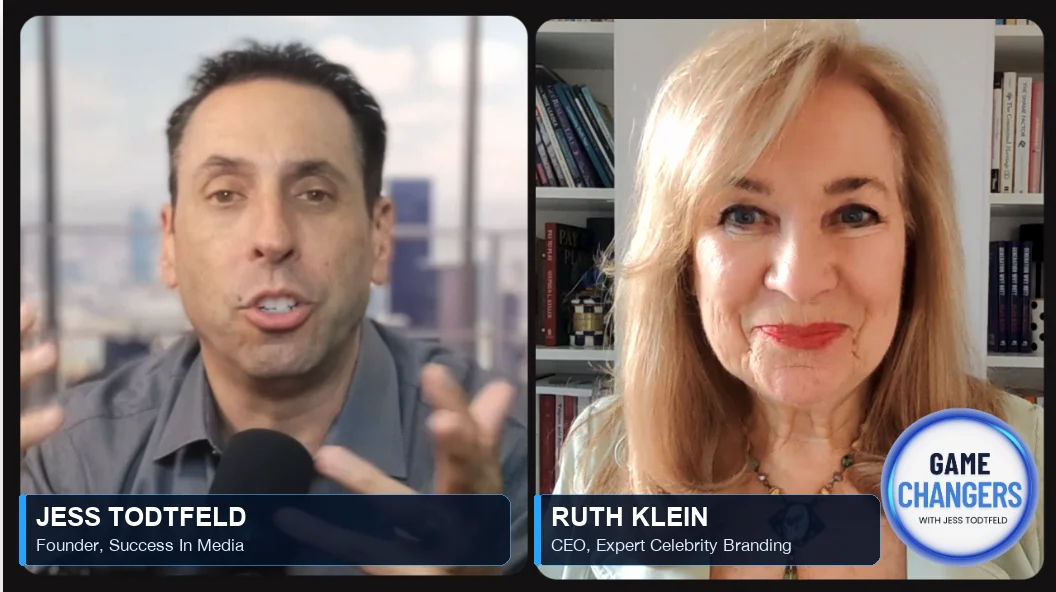 Ruth Klein and Jess Todtfeld on a video interview about media training for thought leaders